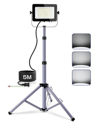 AkitoeLED写真用照明「三上がり段調光20W30W50W」やり方灯led細工物点火装置6500k高明快さ三脚架付き添い人照明ランプ点火装置5M吊りひも地べた付き添い人繋ぎ広角180度昼光色長生存期間雨合羽IP65集魚灯防犯灯パーキング場灯