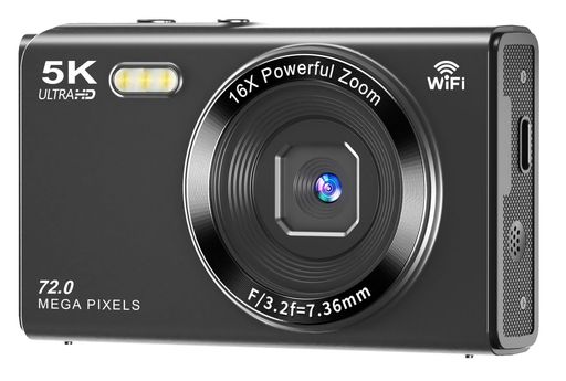 YULINJIAデジタル写真機5Kデジカメスマホに送れるWIFI移らす役立つこと7200万絵素64GBマイクロSD歌留多付き添い人オート興味の中心役立つこと16倍デジタル望遠レンズLEDライトウェブカメラ2.8インチデイスプレイバッテ…