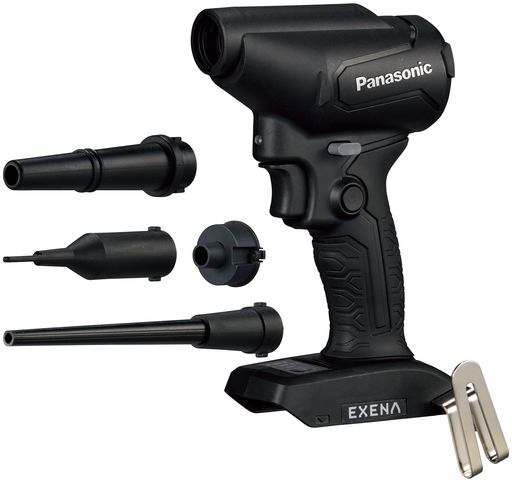 パナソニック(Panasonic) エアダスター 電動 充電式 18V EXENA 本体のみ (標準ノズル/アンカーノズル/空気入れ・抜きノズル付属) 電池パック別売 小型 軽量 パワフル 風量3段階 オンロック付 LED…|HiT Creations