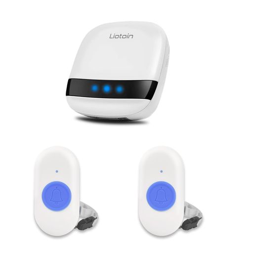 LIOTOIN呼び出しベルナースコール家庭用介護ベルポケットベル無線コールボタン警報システム呼び鈴ボタン警報システムよびだしベル看護1受信機&2発信機