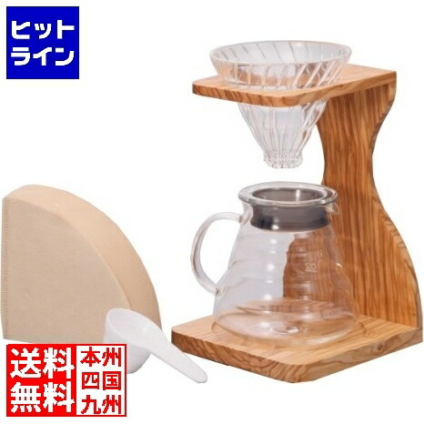 ハリオ VSS-1206-OV V60 オリーブウッドスタンドセット FOR0101