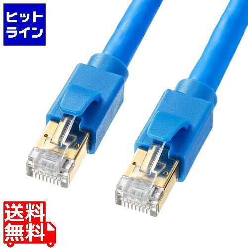サンワサプライ カテゴリ8LANケーブル KB-T8-10BL