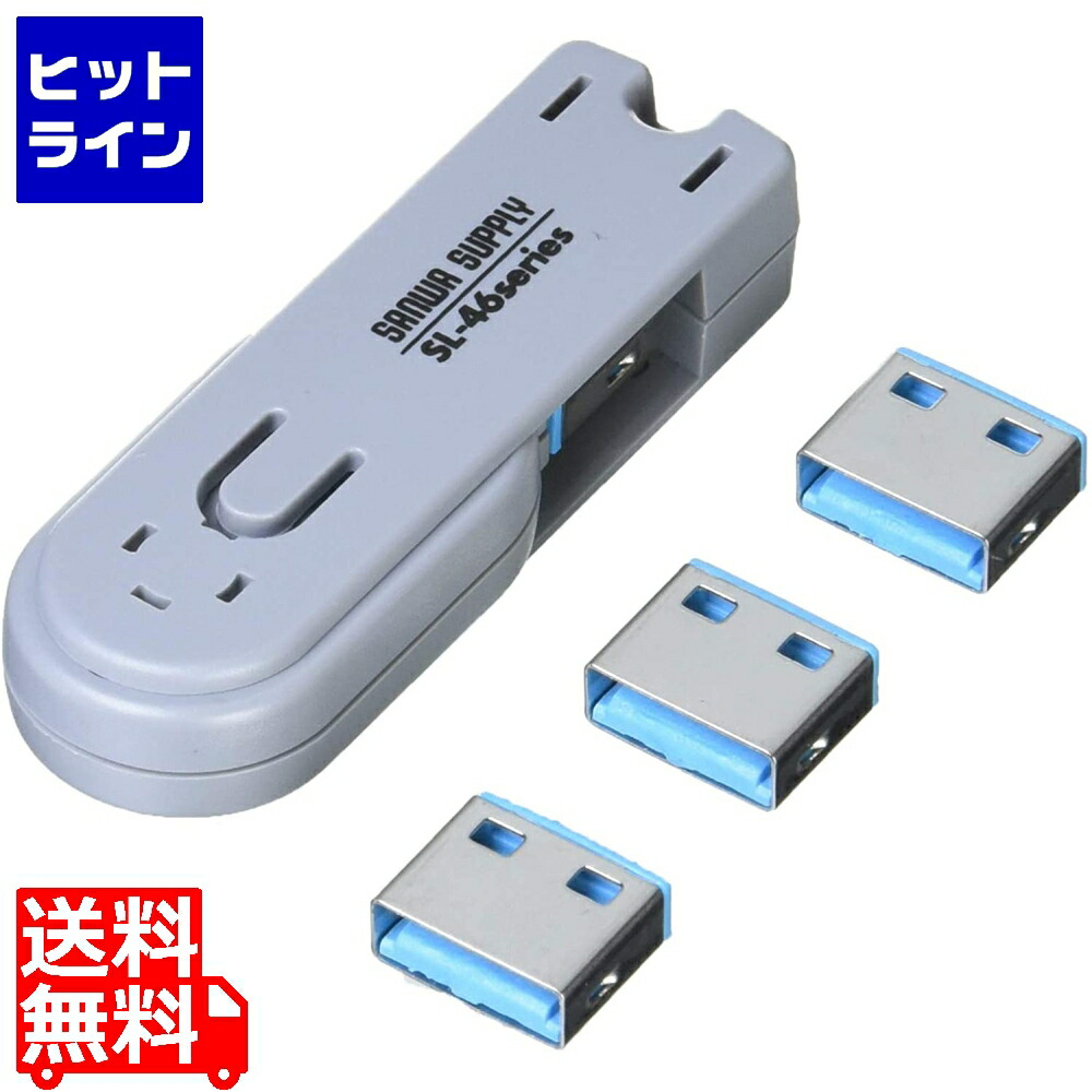 【バラ売り交渉可】サンワサプライ USB コネクタ取付けセキュリティ SL-46 サンワダイレクト本店 サンワサプライ【オフィス・PC周辺通販】