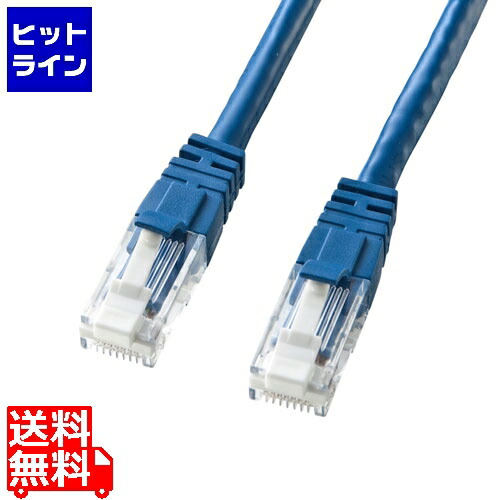 【お買い物マラソン】4/10 AM1:59まで サンワサプライ つめ折れ防止カテゴリ6LANケーブル KB-T6TS-90BLN