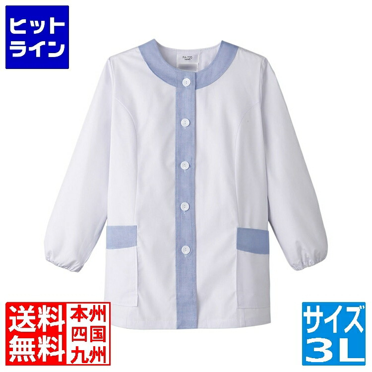 【お買い物マラソン】4/10 AM1:59まで サンペックスイスト 女性用デザイン白衣 長袖 FA-7203L SHK385