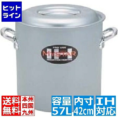 【お買い物マラソン】7/26 AM1:59まで 北陸アルミニウム 業務用マイスターIH 寸胴鍋 42cm ※ IH対応 IH (100V/200V)とガス火対応 AZV7209|ヒットライン