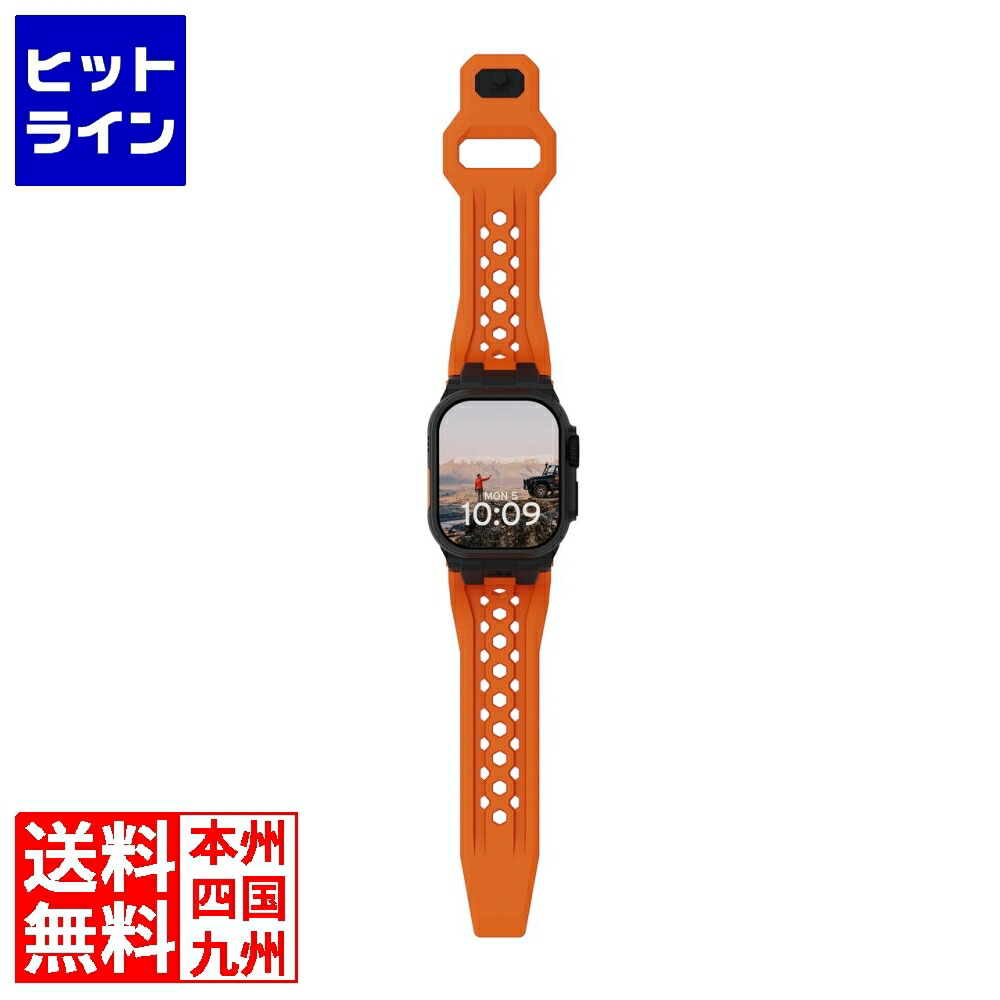 【百貨店SALE】06/11 AM1:59まで プリンストン大学 URBAN ARMOR GEAR UAG製 Apple Watch 49/46/45/44粍用 MONARCH 同盟罷工さあ美 オレンジ色/黒いことチタン UAG-AWLP-OR/BT UAG-AWLP-OR/BT