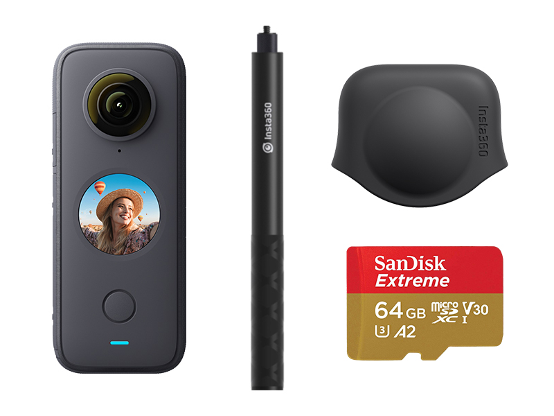 楽天市場 新製品 Insta360 One X2 国内正規品 送料無料 ビデオカメラ 小型 手ブレ補正 カメラ アクションカメラ Ai編集 写真 動画 5 7k 360度 撮影 映像 広角 オーディオ 4マイク 録音 防水 パノラマカメラ スポーツカメラ 全天球 魚眼 レンズ Vr動画 ウェアラブル