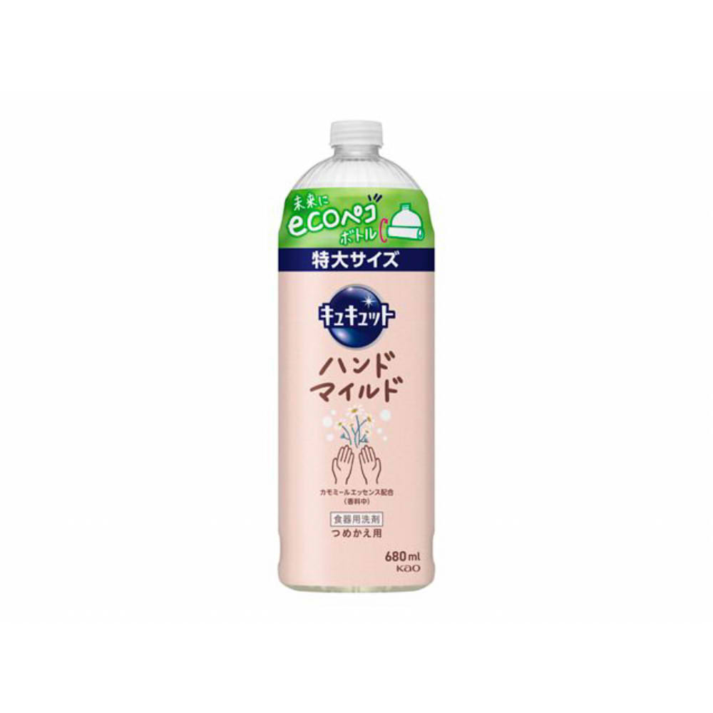 花王　キュキュットハンドマイルド　カモミール　つめかえ用　６８０ｍｌ【台所 食器 油汚れ】｜日用品専門店のヒトマロ商店