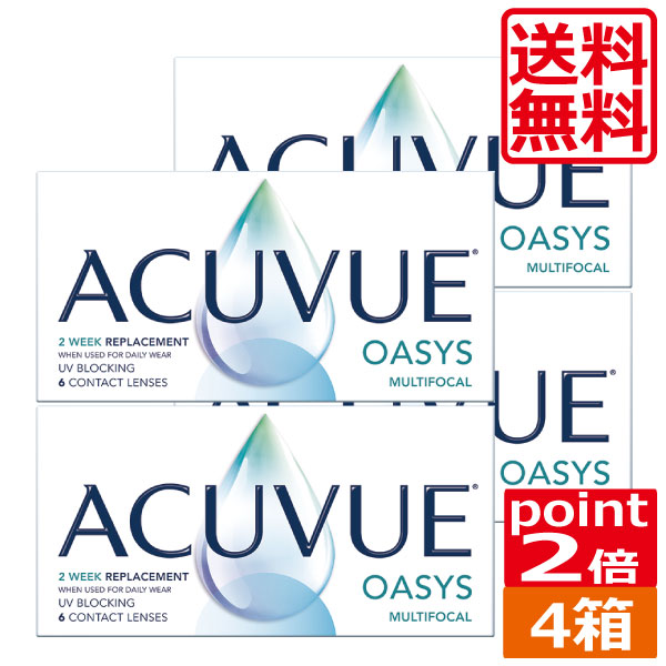 接点 アキュビューオアシス マルチフォーカル 6枚入×4箱 遠近両用 2週間 ジョンソンエンドジョンソン J\u0026J 使い捨て 貨物輸送無料 2week 尖んがり2倍