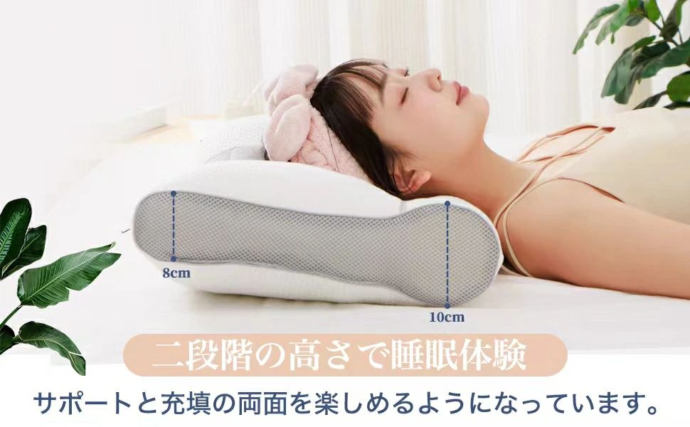 未開封枕 低反発 首が痛くならない幅64cm×奥行40cm ホワイト Amazon｜枕 低反発 首が痛くならない 枕 横向き寝 高め 枕 まくら 首肩