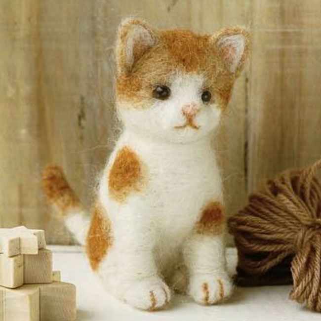 楽天市場 ミニチュア 茶ぶちの和猫 手作りキット 羊毛フェルトで作る猫のぬいぐるみ 手芸パック 自由研究 Hitomiの幸せデリバリー