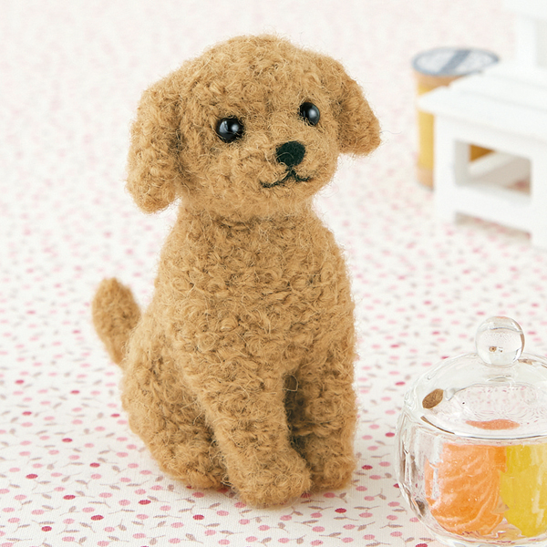 楽天市場 アプリコットカラーのトイプードルのマスコット手作りキットスターターセット 針 マット 付き 羊毛フェルトで作る犬のぬいぐるみ 自由研究 Hitomiの幸せデリバリー