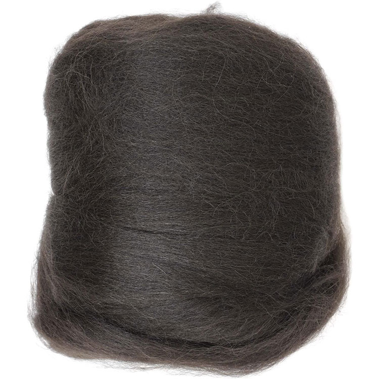 羊毛フェルト玉 植毛ストレート 3玉セット アイボリーブラック リアルな犬 動物用のプレミアム羊毛 手作り 手芸 毛100 毛糸玉 猫 黒毛 希望者のみラッピング無料 黒毛