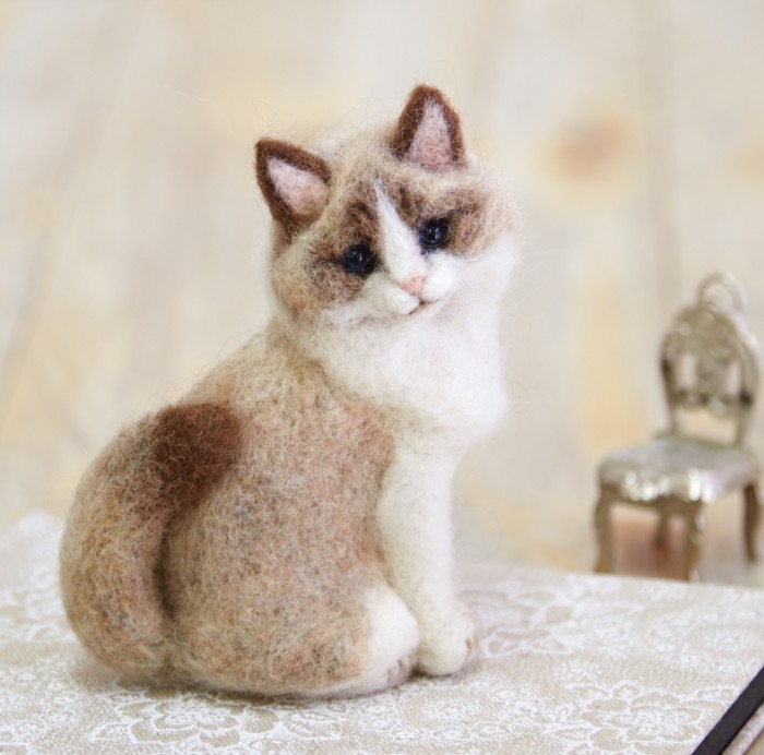 楽天市場】スターターセット（針・マット）付きスーパーリアルな猫 