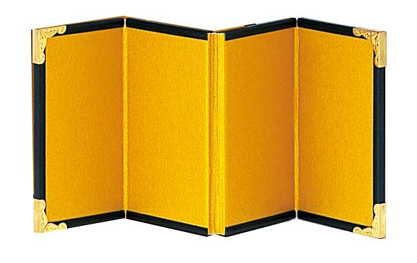 楽天市場】ミニ金屏風（きんびょうぶ）2曲 隅金具付き 高さ約15cm