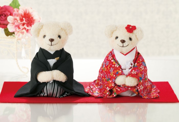 楽天市場 しあわせいっぱい 和装のくまさん 赤 手作りキット 結婚式 ウェルカムドール ウェディングベアの手芸パック Hitomiの幸せデリバリー