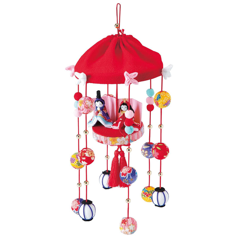 楽天市場】可愛い縁起物モチーフの「傘宝つるし雛5本飾り」ピンク
