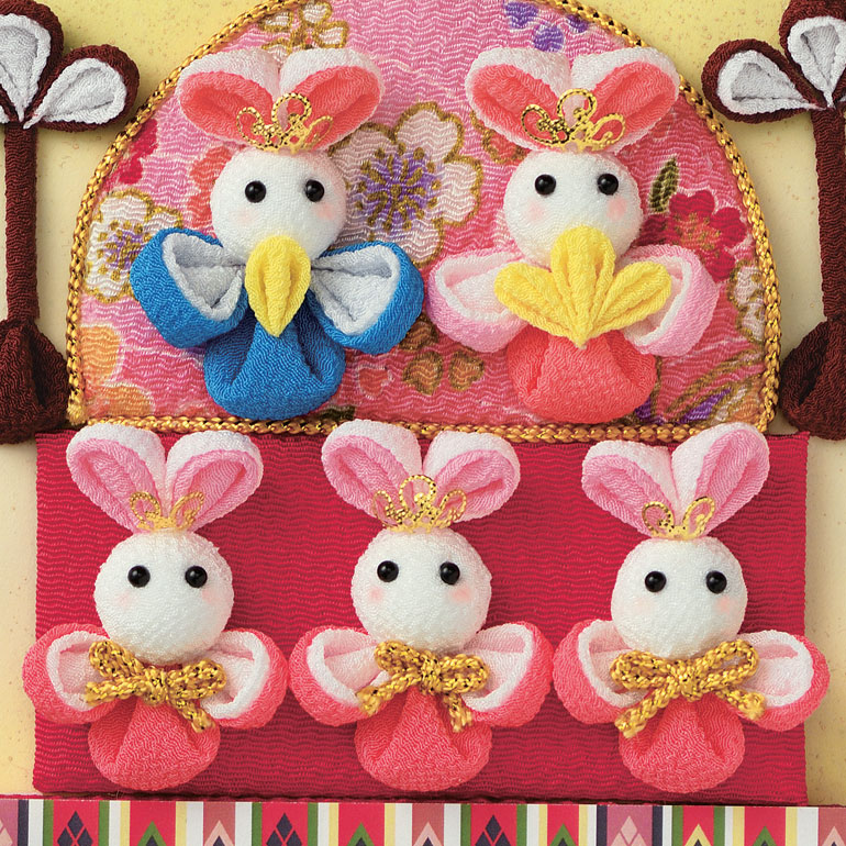 楽天市場】白うさぎ の おひなさま 手作りキット ちりめん細工