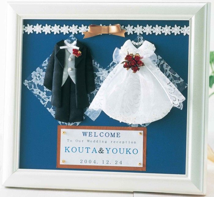 楽天市場 ウェディングドレスとタキシードのウェルカムボード手作りキット 額付き 結婚式 ウェディング 結婚祝い プレゼント 花嫁diy Hitomiの幸せデリバリー