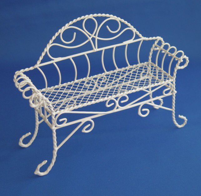 楽天市場】ワイヤー製ミニベンチ 幅14×奥行き6×高さ11.5cm フラワー