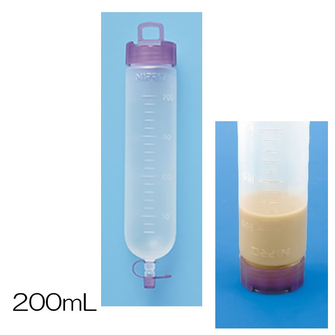 ニプロ 【10個】経腸栄養ボトル 200ml用 EDP-2P 規格：60-200 フタ分離タイプ 個包装