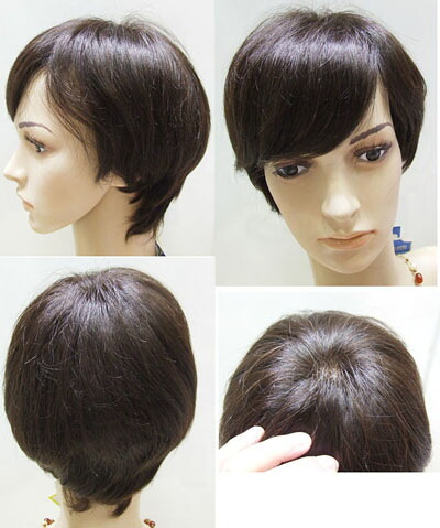 手植え、手編み　人毛100％ウィッグ 発毛促進セットとwig capをプレゼント。【かつら】【かつら　女性用】【人毛】【人毛 ウィッグ】【医療用ウイッグ】【医療用かつら】【医療用対応ウイッグ】【医療用対応かつら】【ショートかつら】｜人差し指通販