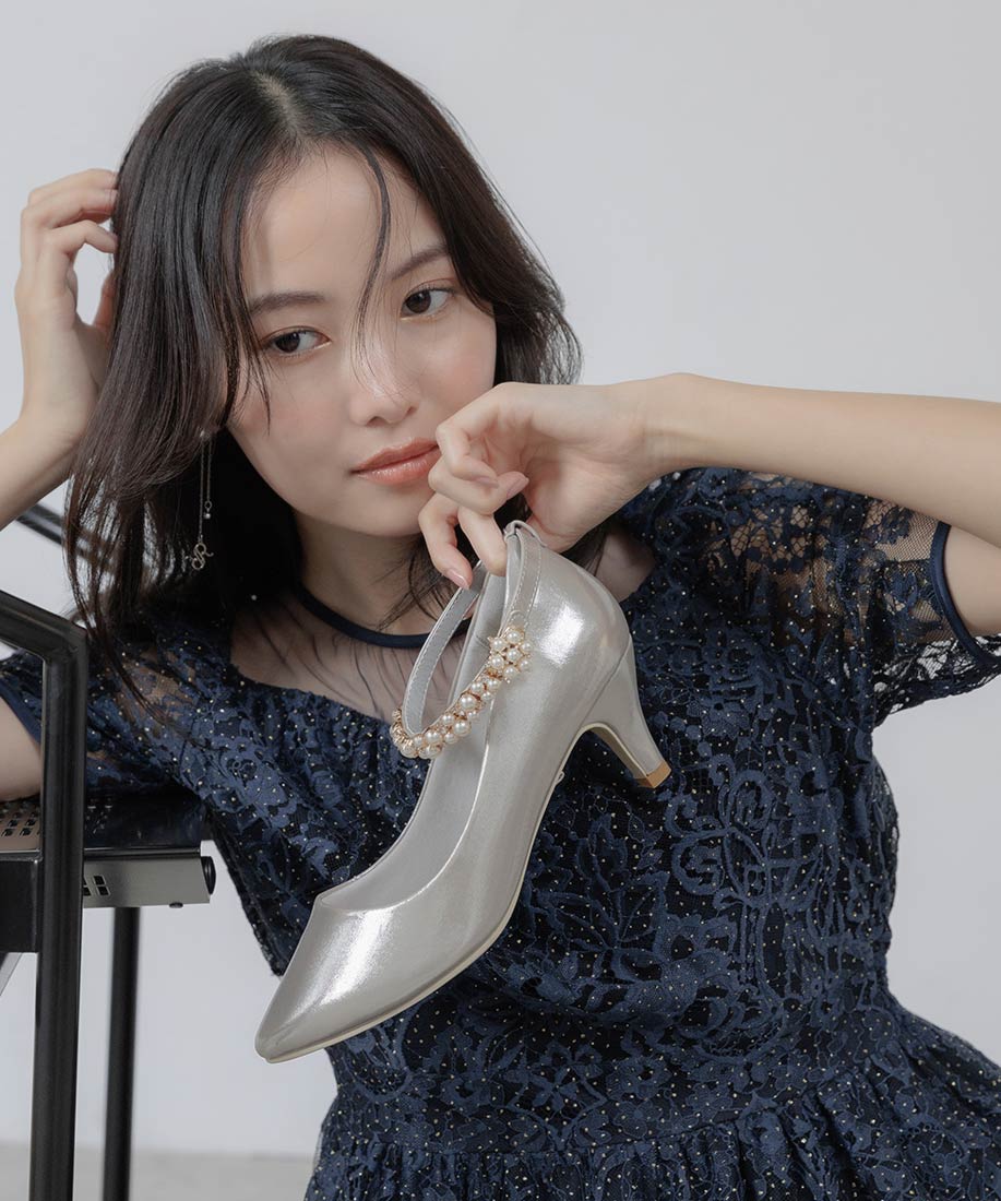 結婚式 パンプス ビジュー 疲れない【21.5cm～25.5cm】RANDA/ランダ/7WAYパンプス/PP7034/N1【26SS】 8,059円