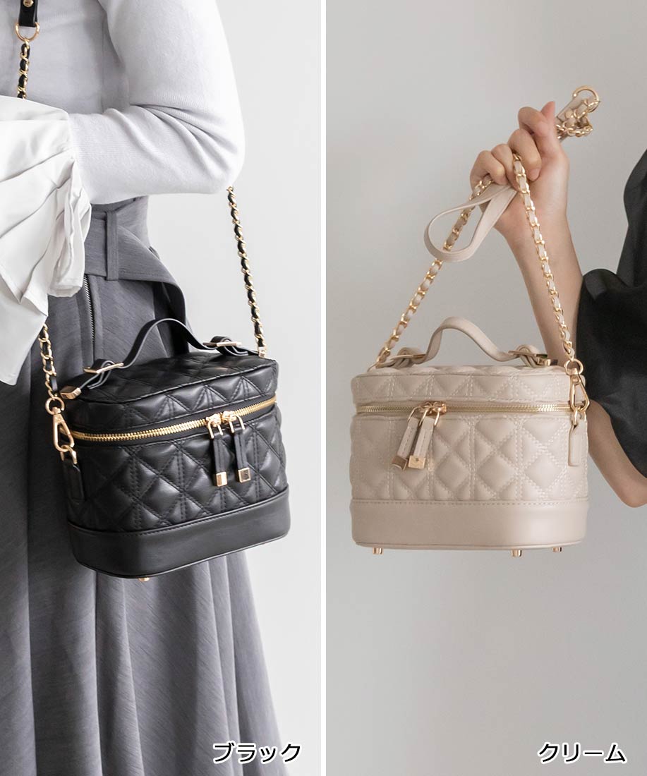 RANDA/ランダ/キルティング2WAYバニティバッグ/FB00905/U【25AW】