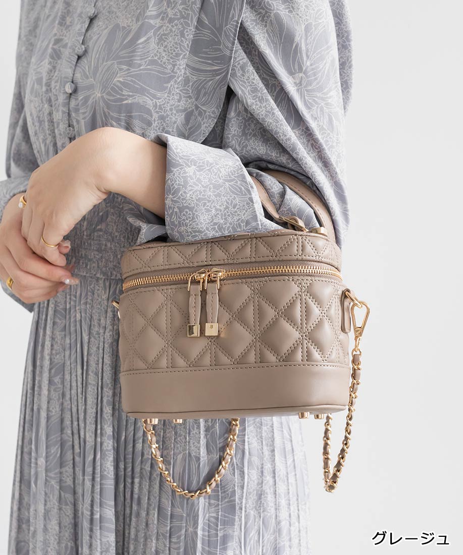 RANDA/ランダ/キルティング2WAYバニティバッグ/FB00905/U【25AW】