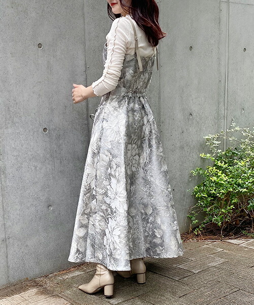 ワンピース 独特な店 10 Off Randa ジャガードフレアワンピース 1419 L4 aw Www Sugiyama U Live Jp