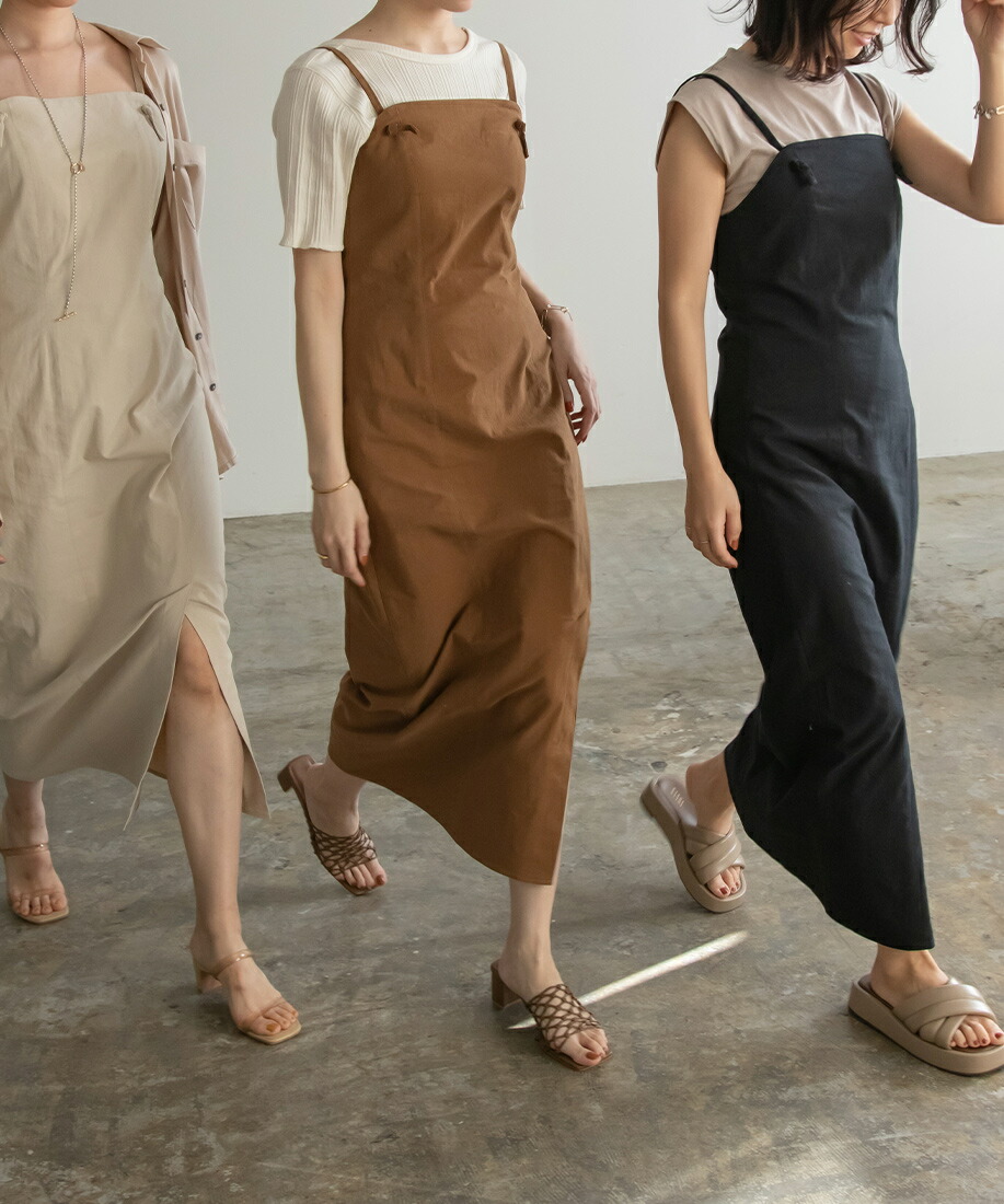 時間指定不可 予約 Randa ランダ コットンキャミワンピース 1579 L4 21ss新作 送料無料 新発売の Fiker Org