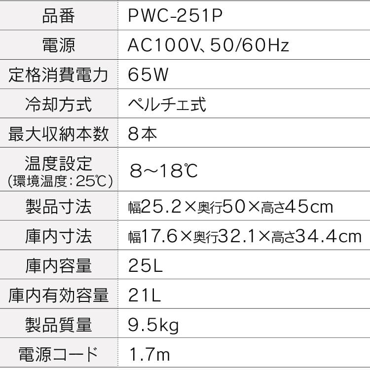 85%OFF!】 ワインセラー PWC-251P-B 送料無料 家庭用 ペルチェ方式 ペルチェ式 静か 温度管理 ワンドア 1段 お酒 保存 保管  アイリスオーヤマ 敬老の日 orchidiapharma.com