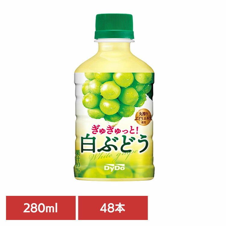 ダイドー PET 果汁 ぎゅぎゅっと！白ぶどう×48本 ダイドー PET 果汁 白ぶどう ぶどう お子様 レジャー 小PET 持ち運び 飲み切りサイズ ダイドードリンコ