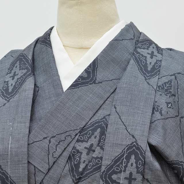 激安通販 アンサンブル女性着物羽織中古大島紬黒系 着物ひととき アンサンブルセット女性着物羽織中古大島紬正絹レディースリサイクル着物身丈157cm M 裄65cm M 黒色系菱文様特品 中古 着物ひととき Pp1559b お中元 絶賛販売中