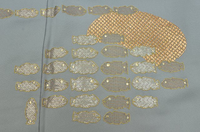 身丈169cm裄丈69.7cmリサイクル付下げ正絹【着物ひととき】