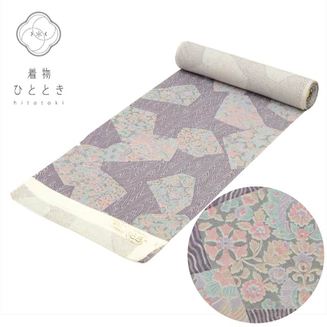 ＼P5倍+最大5500円OFFクーポン／ 【中古】 小紋 正絹 美品 未使用品 紫色系 杢目 花文様 縮緬 リサイクル着物 女物 女性 着物 生地 和装小物 kkb3432b[ 和服 カジュアル着物 アウトレット レトロ アンティーク プチプラ お洒落 普段着 お稽古 アウトレット きもの kimono ] 7,700円