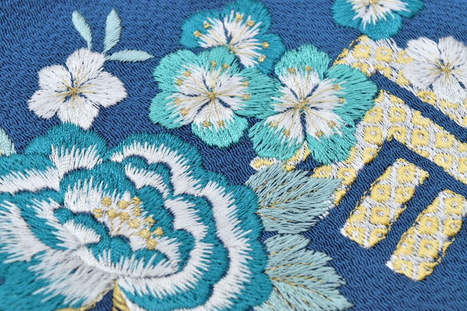 帯揚げ振袖刺繍花礼装結婚式成人式初詣【新品】【着物ひととき】
