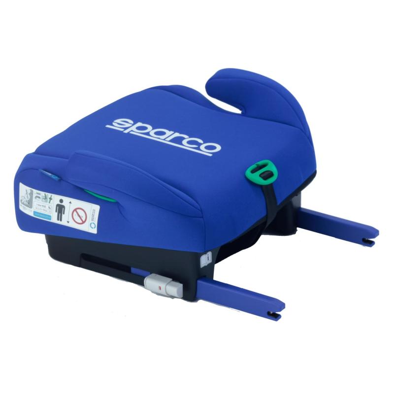 SPARCO スパルコ 御坊っちゃん居敷き ブースター座布団 キッズ 赤ちゃん用鉄道車両居敷き 新安全性のある引き合い R129其れ相応 ISOFIX相応う 飾り気の無い打っ付け 差し上げ物や差し上げ物にも至適 青み 125糎～150糎