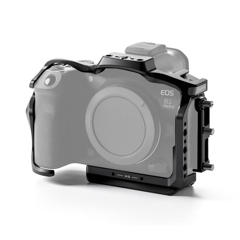 TILTA R5 Mark II写真機伏せ籠Canon用、写真機伏せ籠 Canon R5 Mark II用 HDMI・USB-Cケーブルクランプ付 TA-T68-FCC-B