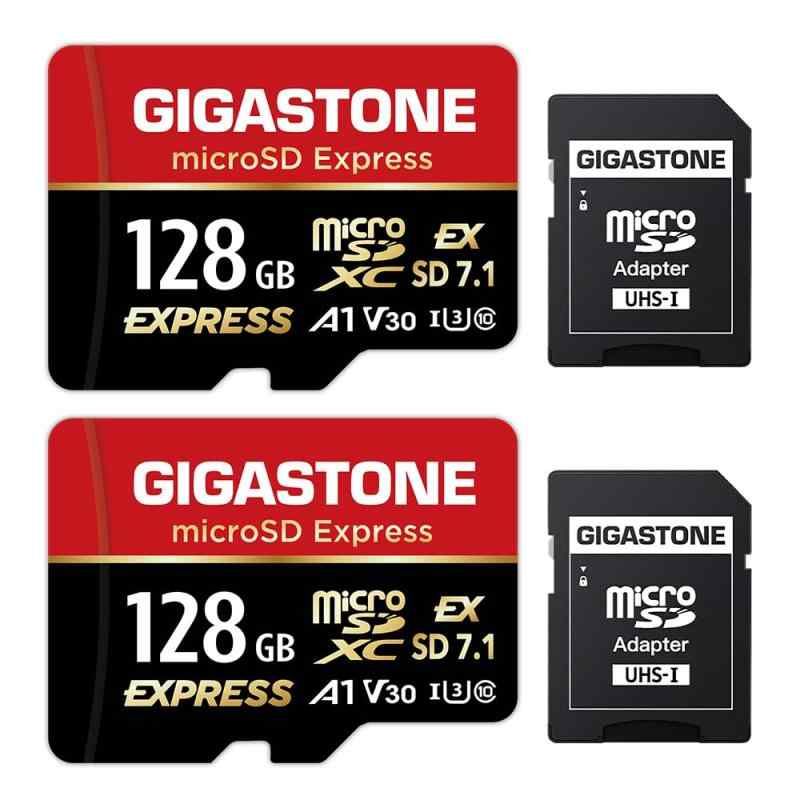 【Switch 2 専用設計】GIGASTONE microSD Express microSDカード 128GB 2枚セット SD7.1 読み取り速度/書き込み速度最大 880/500MB/s A1 V30 U3|HITOTSUNAGI