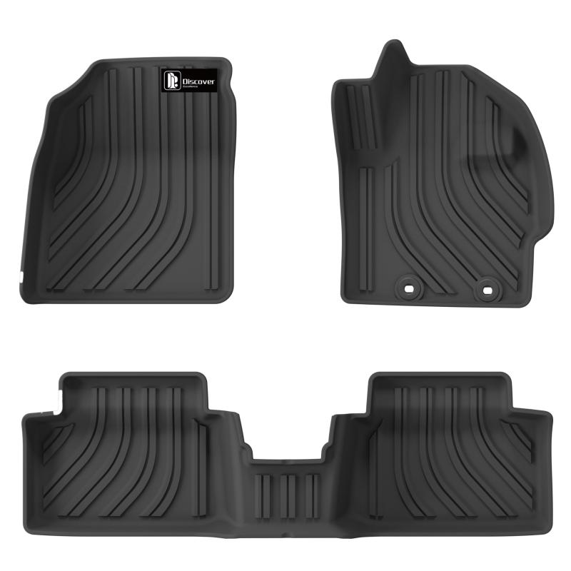 D.E.3Dトランクマット 用のトヨタ ヤリス TPEラバー ラゲッジ マット 水で流せる 滑り防止 防水（YARIS 年・囲:2020.02~?行 1列目+2列目）