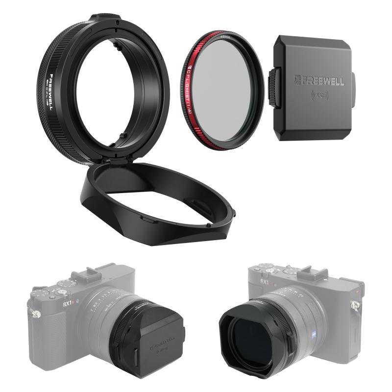 Freewell リアルレンズフード - CPL/ミストフィルター フリップ式 タッチレス操作 Sony RX1R III用 (ブラック)|HITOTSUNAGI