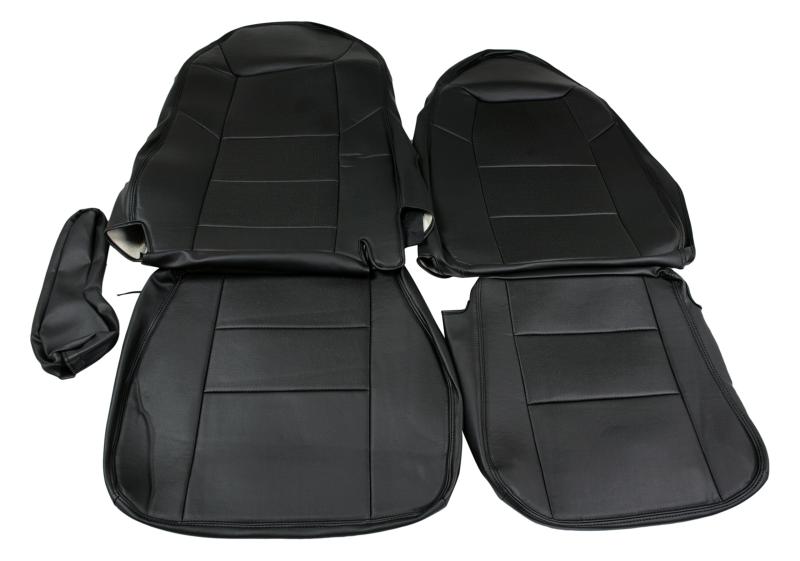 viz シートカバー 三菱ふそう NEWスーパーグレート(H19/4-) フロント ブラック画像