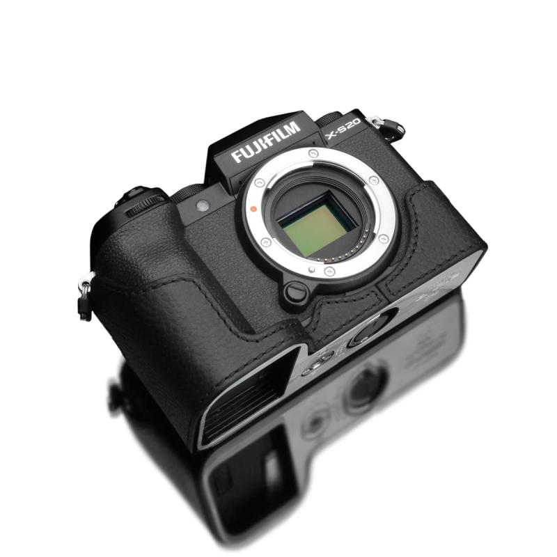 GARIZ FUJIFILM X-S20用 本革カメラケース XS-CHXS20BK ブラック|HITOTSUNAGI