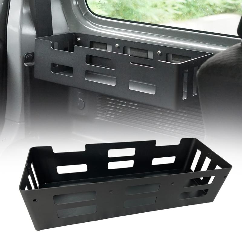 Niceffort 新型スズキジムニー 収納ラック JB64 ジムニーシエラJB74 収納ボックス 車内収納 リア収納ラック 整理 小物入れ リアカーゴボックス アルミ合金製 後部収納フレーム 2018年-2025年 [並行