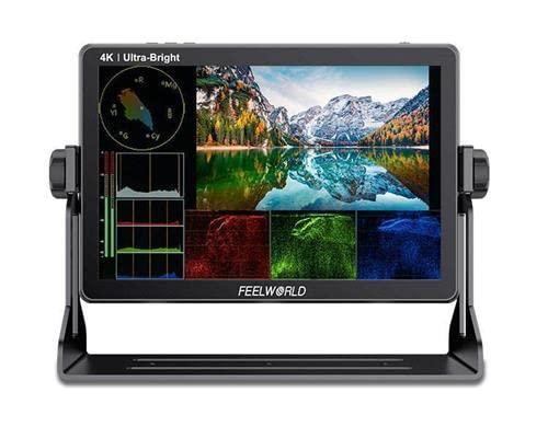 Feelworld LUT11S 10.1 インチ超高輝度 2000nit タッチ スクリーン デジタル一眼レフ カメラ フィールド モニター F970 外部電源装置とインストールキット 屋外で直接見る1|HITOTSUNAGI