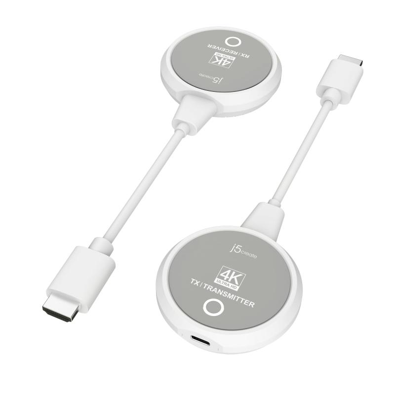 j5create 4K相応う 無線電話HDMI 無線電話 送受信機 書き割り HDCP相応う 無線電話異なり30m 釣り合い伝わらす 5G/2.4GHz 繋ぎ\u0026amp;かき鳴らす Miracast AirPlay Chromecast相応う 傍受機のみで映し出すできる 銀鏡輪っか