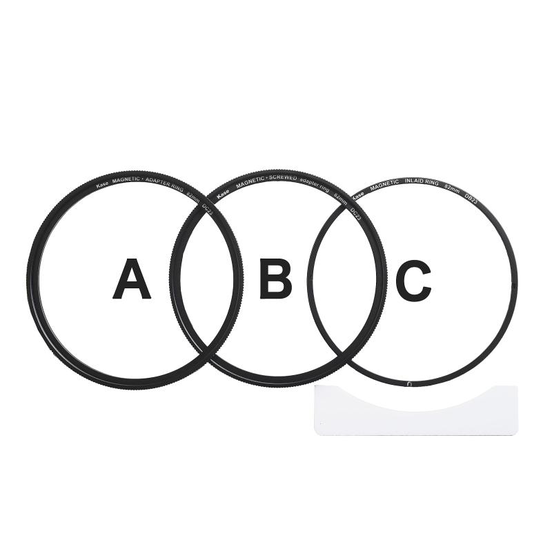Kase マグネティックフィルターアダプター 82mm (3点セット A+B+C)|HITOTSUNAGI