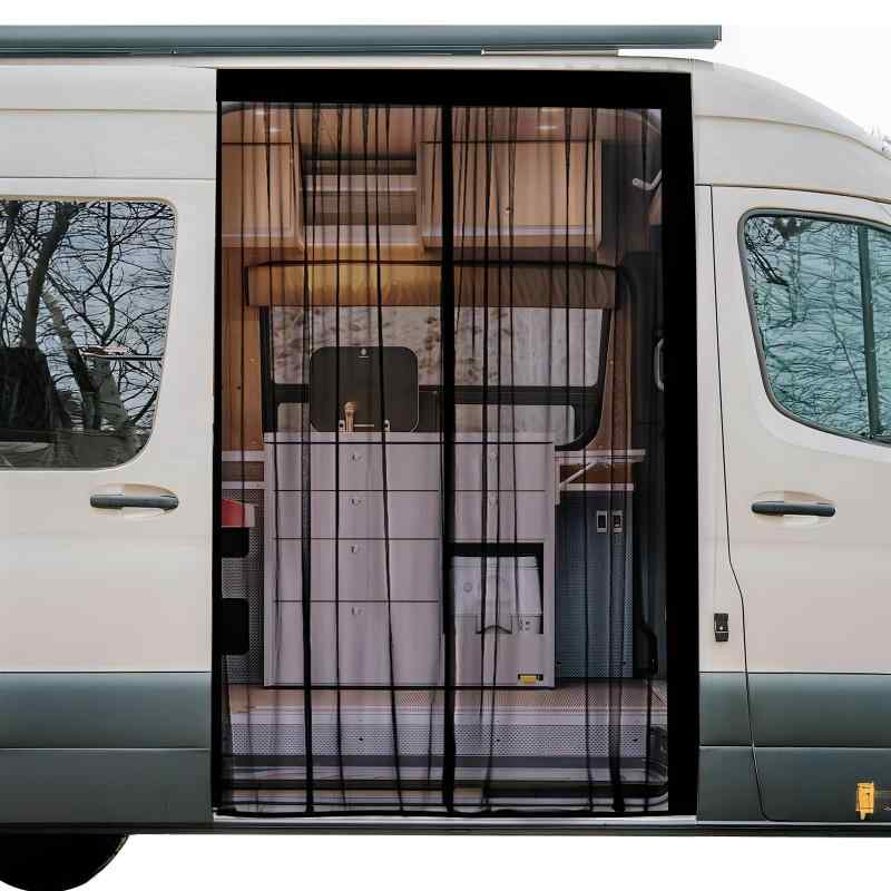 ZATOOTO 防虫ネット 車用 マグネット式 トヨタ ハイエース専用 サイドドア用 虫除け 通気性よし 目隠し 遮光 スライドドア用 網戸 車中泊 換気 リアゲート キャンプ メッシュカーテン 取付簡｜HITOTSUNAGI